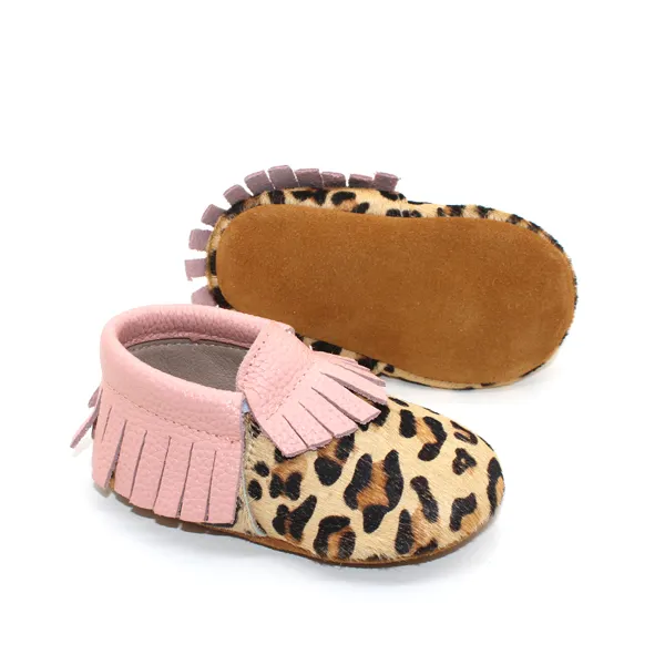 soft sole leather baby unisex casual shoes leopard print toddler moccasins