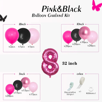 Ensemble de ballons roses pour la décoration d'une fête d'anniversaire