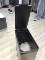 Cubo de Basura JAVA de 6L, de Acero Inoxidable y Material PP, con Pedal, Ecológico, para Interiores/Exteriores, para Hogar y Oficina, Directo de Fábrica