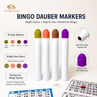 Marqueurs de bingo personnalisés 12 ml, encre à base d'eau, pointe éponge ronde de 10 mm, séchage rapide, sans fuite, pour clubs de bingo et événements caritatifs