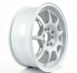 Jantes en alliage de voiture de <span class=keywords><strong>15</strong></span> <span class=keywords><strong>pouces</strong></span> 8*100/8*114.3, jantes en fonte blanches avec finition fraisée pour Honda Jazz Fit Yaris Swift <span class=keywords><strong>Polo</strong></span> Vios - Product Image 2