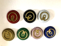 Tapón de corona para botella de cerveza, tapón para botellas brillantes con anillo extraíble, 26mm, negro, dorado, rojo, verde, azul y blanco
