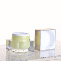 Emballage cosmétique de haute qualité, pot en plastique acrylique carré noir de 30 g, 50 g, 100 g pour crème pour les yeux, pot pour gel UV