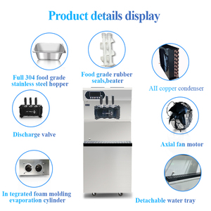 2025 XY-Z965 3 hương vị nón thương mại Softy mượt Kem phục vụ sữa chua bán hàng tự động mềm Icecream Giá máy làm - Product Image 3