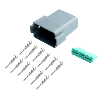 Conector Eléctrico Automotriz Deutsch DT06-12S DT04-12P de 12 Pines, Gris, Macho y Hembra, a Prueba de Agua