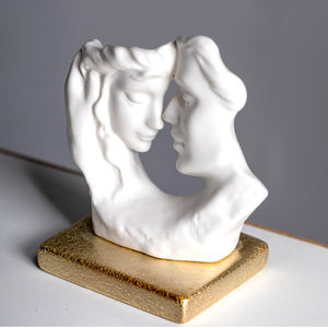 تمثال جديد للوجه البشري على شكل قبلة يوضع على الطاولة مصنوع من السيراميك تمثال ديكور للبشري لتزيين المنزل - Product Image 2