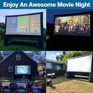 Pantalla de cine inflable de 16 pies, pantalla de proyector para exteriores para noches de cine en el patio trasero, fiestas temáticas, celebraciones - Product Image 4