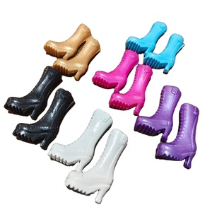 Nouvelles chaussures de poupée à talons hauts et semelles épaisses à lacets, bottes Martin montantes à lacets de 6 pouces et bottes de chevalier pour poupées, vente en gros - Product Image 4