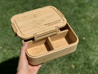 Lonchera Creativa Biodegradable de Bambú, Apta para Alimentos, Reutilizable, Tipo Bento, para Oficina y Picnic