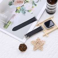 Montres de créateurs pour Cartier Tank, bracelet en cuir véritable pour Apple Watch Series 8 49 mm, homme, noir