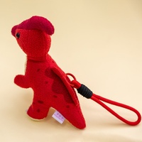Porte-clés en peluche mignon petit dinosaure Tyrannosaure vert, rembourrage en coton PP, cadeau pour sac d'enfant, cadeau d'affaires