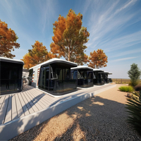 Maison conteneur modulaire préfabriquée de luxe à structure en acier, portable, pour hôtel/villa capsule, assemblage rapide pour l'urbanisme