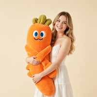 Peluche Squishy en forme d'aubergine et de banane, coussin corporel anti-stress, certifiée CE CPC, en stock, OEM ODM
