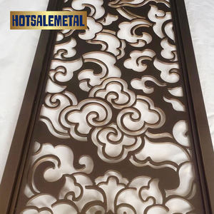 Panneau de séparation de pièce en métal, acier inoxydable, autoportant, doré, de haute qualité, avec écran filtrant en fil d'acier inoxydable noir mat - Product Image 3