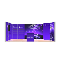 10x20 aluminium SEG LED salon rétro-éclairé mur TV étagère vêtements affichage boîte à lumière outil gratuit salon stand
