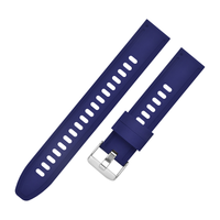 Bracelet de montre intelligente en silicone souple de luxe avec boucle à ardillon réglable de 18 mm