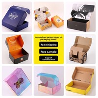 Boîte en carton ondulé blanc extra-résistant pliable pour l'emballage de vêtements, personnalisable, expédition express transfrontalière, en stock