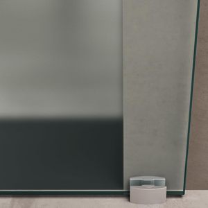 Porta Scorrevole Interna in Vetro Temperato Satinato 90x215 cm con Binario in Alluminio |   Distanziatore di Chiusura Ammortizzato 25 Mm-Amalfi14 - Product Image 6
