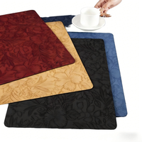 Tapis de table rectangulaire classique Cici SPG-55 en cuir de haute qualité, écologique, résistant à la chaleur, 43x30cm, personnalisable