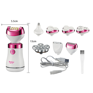 Épilateur KEMEI KM-7107 8 en 1 pour femmes, épilation, pince à épiler, épilateur sans fil rechargeable - Product Image 5
