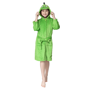 <span class=keywords><strong>Peignoir</strong></span> en flanelle de luxe pour filles et tout-petits, design <span class=keywords><strong>dinosaure</strong></span>, à capuche, chaud et moelleux - Product Image 3