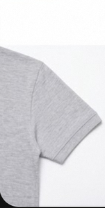Polo homme brodé sur mesure |   T-shirt respirant épais gris clair mélangé |   Polo uni décontracté à manches courtes en gros - Product Image 4