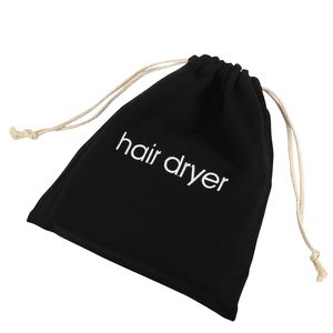 Bolsa con cordón de algodón para secador de pelo de hotel de doble cuerda personalizada de alta calidad - Product Image 1