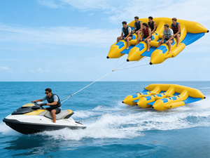 Flotador Inflable Comercial de PVC Tipo Pez Volador, Bote Inflable Remolcable Tipo Banana, Tubo Acuático Divertido - Product Image 5