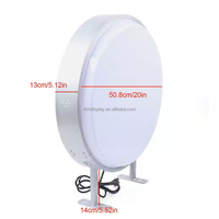 Boîte à lumière LED circulaire double face personnalisée de 20 pouces cadre en aluminium pour panneau publicitaire extérieur