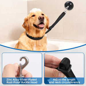 समायोज्य सिलिकॉन/नायलॉन पालतू स्नान संयम स्ट्रैप विरोधी पर्ची चूषण कप पर्यावरण अनुकूल गोल किनारों कुत्तों को स्नान - Product Image 2