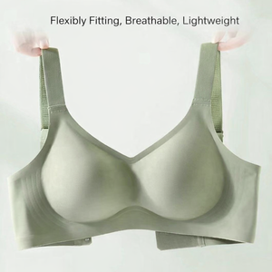 ชุดชั้นในผู้หญิงหน้าอกใหญ่บราไร้รอ<span class=keywords><strong>ย</strong></span>ต่อระบายอากาศได้ใส่สบา<span class=keywords><strong>ย</strong></span>ไม่มีห่วงเหล็ก - Product Image 2