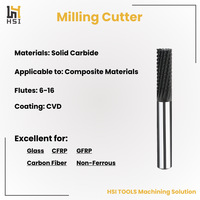 Outils de fraisage de style maïs pop-corn 6-16 flûtes Style pop-corn CNC mèches de routeur fraise en bout de maïs pour fibre de carbone