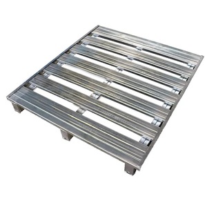 FARUIT Heavy Duty Zinc Galvanized Steel Pallets 1100x1100 2000kg Capacity Stackable & Assembled for Industrial <b>Storage</b> - Product Image 2