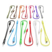 Câble de raccordement pour synthétiseur, routeur CV, mono 3,5 mm, répartiteur 2 voies pour modules sonores analogiques, broches de contact plaquées or