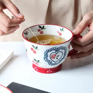 手工制作现代奶茶早餐咖啡印花升华釉陶瓷批发定制空白马克杯瓷杯