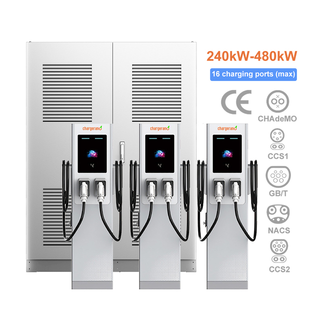 DC Fast Charger Split Ev Charing Station 240kW 360kW 480kW 250A 600A With Multiple Charging Ports Commercial Ev Charging Station
