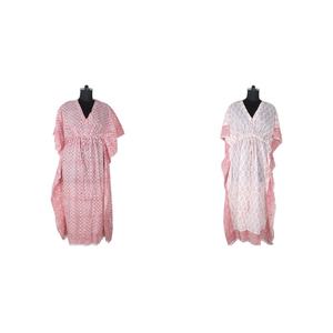 Vêtements grande taille 2025 vente en gros longue robe caftan Anokhi Caftan Maxi robe imprimé fleuri vêtements de détente Anokhi tirer chaîne caftan - Product Image 1