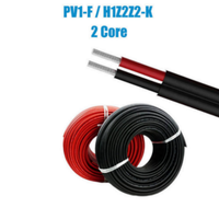 Cable Solar Fotovoltaico XLPE PV1-F DC de un Solo Núcleo y Doble Núcleo, 2.5mm2, 4mm2, 6mm2, 10mm2, 10AWG, 12AWG, 14AWG, con Certificación CE TUV, Precio por Metro