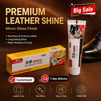 Crema para Zapatos Hei Niu de Secado Rápido, Color Negro, en Tubo de 35g, Fácil de Limpiar, No Deja Residuos Pegajosos, Brillo y Protección