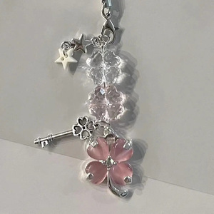 Lucky Leaf Téléphone Charmes Pendentif Mignon Porte-clés Cas pour <span class=keywords><strong>iPhone</strong></span> 15 Samsung Cartable Livres CCD Caméra Ins Corée Rose Vert - Product Image 6