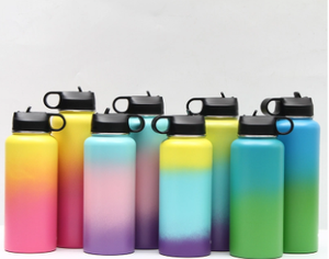 Bouteille d'eau de sport à large bouche, Double paroi isolée sous vide, bouteille à Shaker en acier inoxydable avec fenêtre Visible - Product Image 6