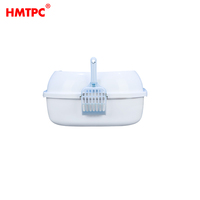 Accessoire de litière pour chat en plastique confortable de qualité supérieure, semi-ouverte, anti-éclaboussures, filtre facile à nettoyer, adapté à l'utilisation de tapis de propreté