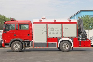 Camión <span class=keywords><strong>de</strong></span> <span class=keywords><strong>Bomberos</strong></span> <span class=keywords><strong>de</strong></span> Rescate <span class=keywords><strong>de</strong></span> Emergencia, Respuesta <span class=keywords><strong>de</strong></span> Emergencia <span class=keywords><strong>de</strong></span> Alto Rendimiento, Equipado con Grúa y Cabrestante Montados en el Manguito <span class=keywords><strong>de</strong></span> Dirección - Product Image 4