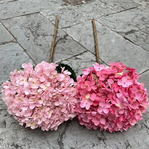 Flores Artificiales de Alta Calidad, Hortensias Blancas y Rojas de Cabeza Grande Individual, Flor de Hortensia de Seda para Decoración de Bodas y Navidad - Product Image 5