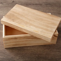 Boîte en bois personnalisée avec logo, couvercle à charnière, en pin massif, pour souvenirs et cadeaux, boîte de rangement en bois