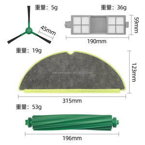 Pièces de rechange compatibles avec Irobot RoomBa 205 Dust <span class=keywords><strong>Compactor</strong></span> Combo One : brosse en caoutchouc, brosse latérale, filtres, tampons de serpillière - Product Image 4