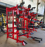 Machine de musculation multifonctionnelle tout-en-un : Smith Machine, Crossover, Power Rack, Squat Machine, équipement de fitness avec deux blocs de poids