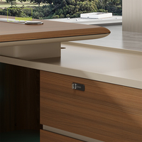 Scrivania da ufficio direzionale moderna a forma di L, regolabile in altezza, in legno, con cassetto, vendita all'ingrosso direttamente dalla fabbrica.