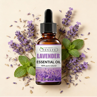 Vente en gros d'huile essentielle de lavande pure biologique 100% 10ml, produits naturels pour les soins de la peau, aromathérapie, fabrication de bougies et de savons