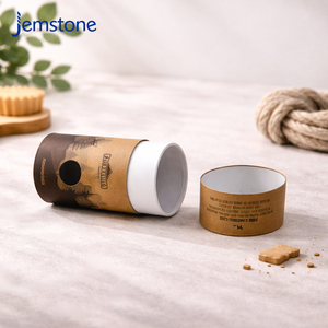 Recyclable Materials Kraft Cardboard Cylinder Packaging <b>Container</b> with Window Biodegradable Pet Snacks Food Grade Paper Tube - Product Image 2